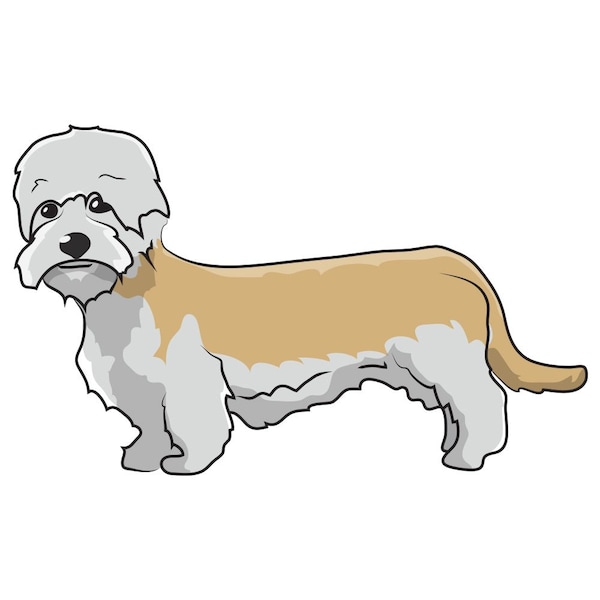 Dandie Dinmont Terrier Dog Decal, Dog Lover Decor Vinyl Sticker